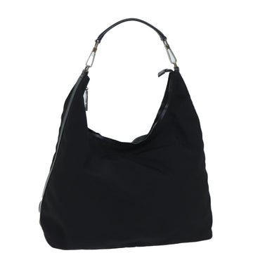 GUCCI Shoulder Bag Nylon Black 001 1955 Auth bs13302