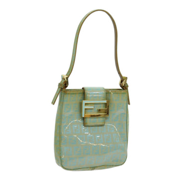 FENDI Zucchino Canvas Hand Bag Green Auth bs13377