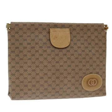 GUCCI Micro GG Supreme Clutch Bag PVC Beige 67 039 5229 Auth bs13462