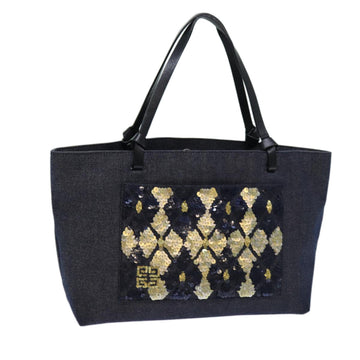 GIVENCHY Hand Bag Denim Navy Auth bs13463