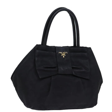 PRADA Hand Bag Nylon Black Auth bs13723
