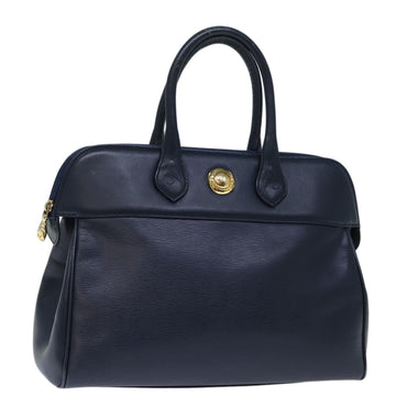 Chloe Hand Bag Leather Navy Auth bs13833