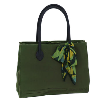MIU MIU Hand Bag Canvas Green Auth bs13867