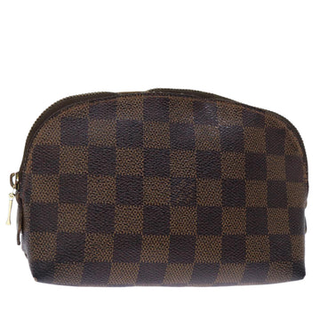 LOUIS VUITTON Damier Ebene Pochette Cosmetic PM Pouch N47516 LV Auth bs13933