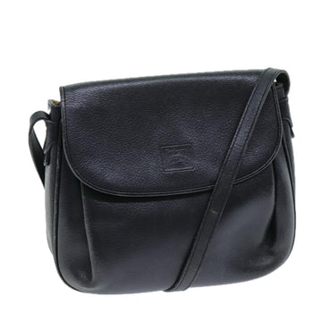 BURBERRYSs Shoulder Bag Leather Black Auth bs14276