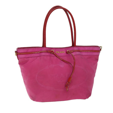 PRADA Tote Bag Nylon Pink Auth bs14285