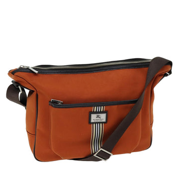 BURBERRY Black label Shoulder Bag Canvas Orange Auth bs14348