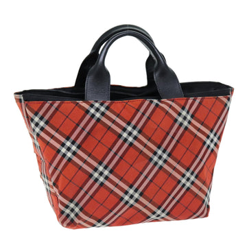 BURBERRY Nova Check Hand Bag Nylon Red Auth bs14384