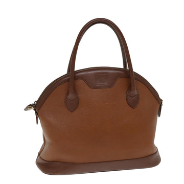 BURBERRYSs Hand Bag Leather Brown Auth bs14434