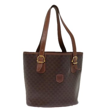 CELINE Macadam Canvas Tote Bag PVC Brown Auth bs14460