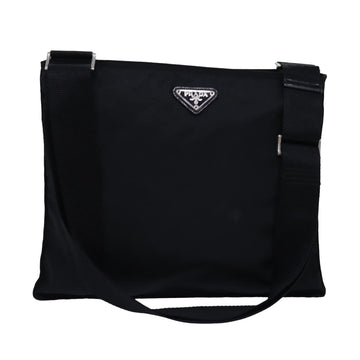 PRADA Shoulder Bag Nylon Black Auth bs14465