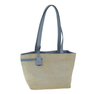 PRADA Sports Tote Bag Canvas Beige Auth bs14541