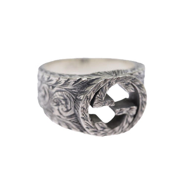 GUCCI Interlocking Ring Ag925 Silver Auth bs14631