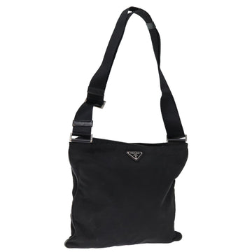 PRADA Shoulder Bag Nylon Black Auth bs14653