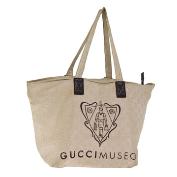 GUCCI Tote Bag Canvas Beige 283416 Auth bs14730