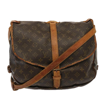 LOUIS VUITTON Monogram Saumur 35 Shoulder Bag M42254 LV Auth bs14746