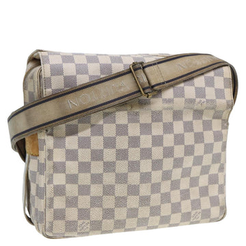 LOUIS VUITTON Damier Azur Naviglio Shoulder Bag N51189 LV Auth bs14776