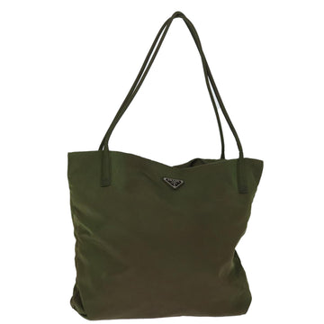 PRADA Shoulder Bag Nylon Green Auth bs14785