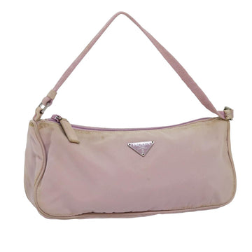 PRADA Accessory Pouch Nylon Pink Auth bs14799