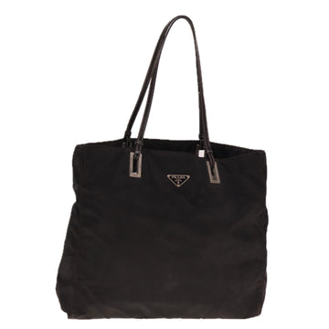 PRADA Tote Bag Nylon Black Auth bs14899