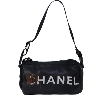 CHANEL Shoulder Bag PVC Black CC Auth bs14913