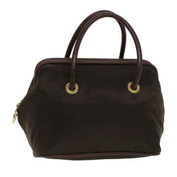 CELINE Hand Bag Nylon Brown Auth bs15033