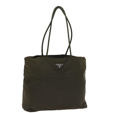 PRADA Tote Bag Nylon Khaki Auth bs15063