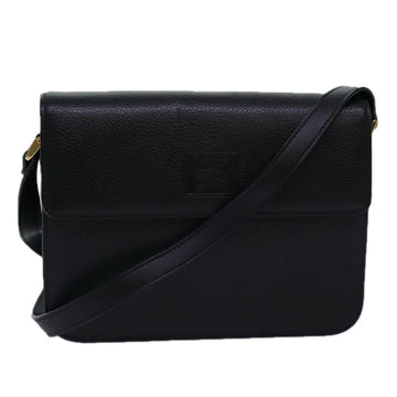 BURBERRYSs Shoulder Bag Leather Black Auth bs15151