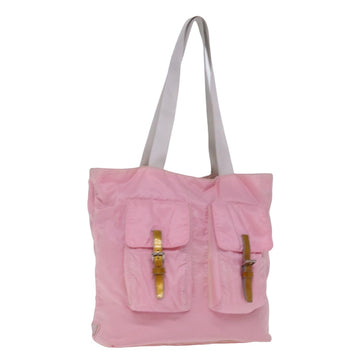 PRADA Tote Bag Nylon Pink Auth bs15164