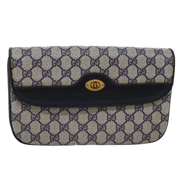 GUCCI GG Supreme Shoulder Bag PVC Leather Navy 004 106 0024 Auth bs15229