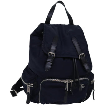 BURBERRY Backpack Nylon Navy Black Auth bs15241