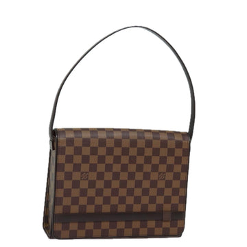 LOUIS VUITTON Damier Ebene Tribeca Carre Shoulder Bag N51161 LV Auth bs15302