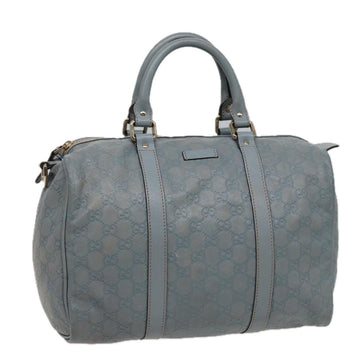 GUCCI GG Canvas ssima Boston Bag Blue 193603 Auth bs15315