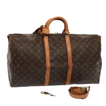 LOUIS VUITTON Monogram Keepall Bandouliere 55 Boston Bag M41414 LV Auth bs15394