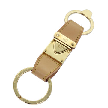 LOUIS VUITTON Porte Cles Vallee Key Holder Leather Beige M85033 LV Auth bs15562