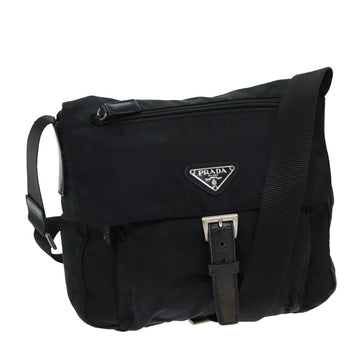 PRADA Shoulder Bag Nylon Black Auth bs15601