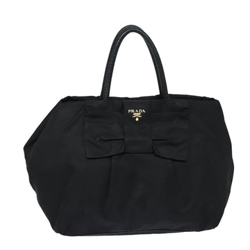 PRADA Hand Bag Nylon Black Auth bs15603