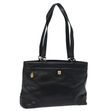 CELINE Tote Bag Leather Black Auth bs15635