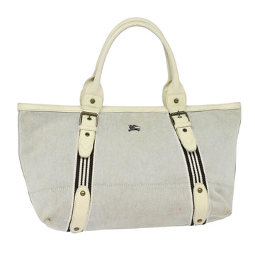 BURBERRY Blue Label Tote Bag Canvas Beige Auth bs15728