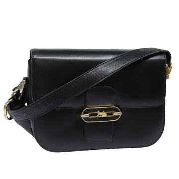 CELINE Shoulder Bag Leather Navy Auth bs15793