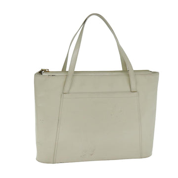 LOEWE Hand Bag Leather Beige Auth bs15888