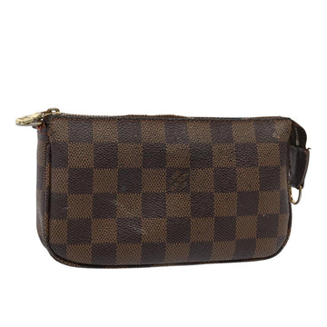 LOUIS VUITTON Damier Ebene Mini Pochette Accessoires Pouch N58009 Auth bs15897