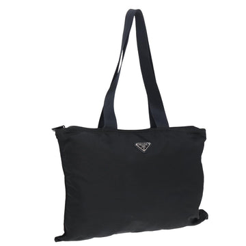 PRADA Tote Bag Nylon Black Auth bs15999