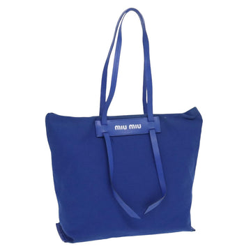 MIU MIU Tote Bag Canvas Blue Auth bs16005