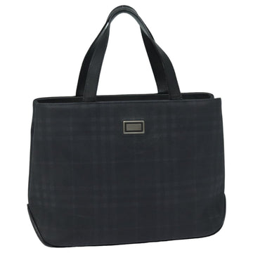 BURBERRY Nova Check Hand Bag Canvas Black Auth bs16015