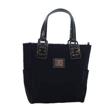 BURBERRY Tote Bag Canvas Black Auth bs16214