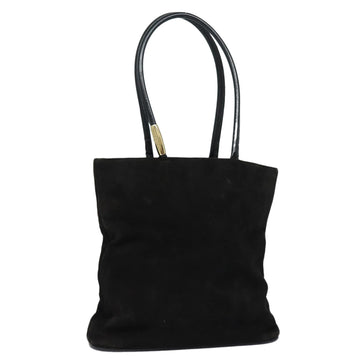 GUCCI Tote Bag Suede Black Auth bs16237