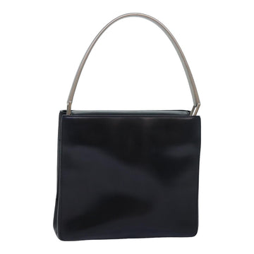 PRADA Hand Bag Leather Black Auth bs16276