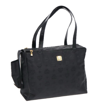 MCM Vicetos Logogram Tote Bag Nylon Black Auth bs16310