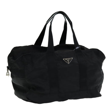 PRADA Boston Bag Nylon Black Auth bs16386